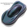 Starry Night kustom Paint Teal Blue Purple super dark midnight chameleon over a black base coat.