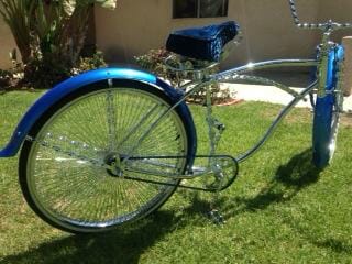 Royal Blue and Sapphire Blue kandy on kustom Painted Bicycle.