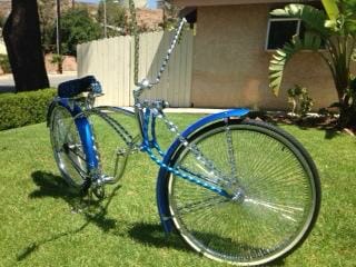 Crazy kustom Bike painted with Royal Blue and Sapphire Blue kandy.