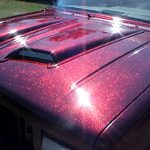 Rose Red Metal Flake on Ford Exporer