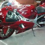 Ruby Red Kolor Pearls painted on a user's bike.