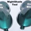 Nightshade Teal kandy Paint Pearl over Black and over White