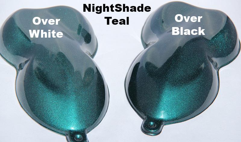 Teal Kandy Paint Pearl Night Shade Kustompearls - Kandy Paint Colors