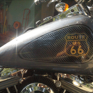 Route 66 Harley. This Bike Painted with a variety of our products, including Illusion Pearls, flakes, and Kolor Pearls.
