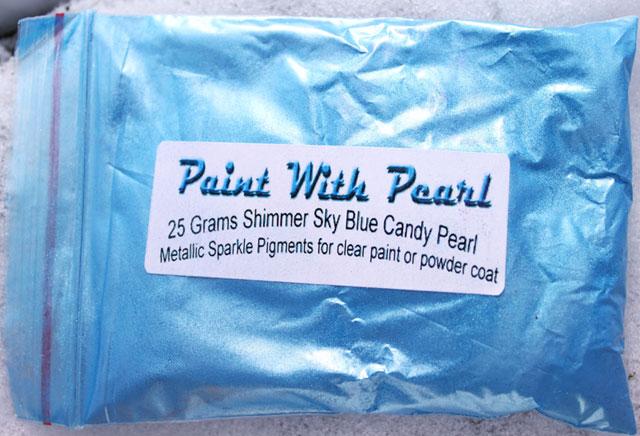 25 gram bag of Shimmer Sky Blue kandy