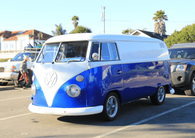 Royal Blue Kolor Pearls VW Micro Bus Van.