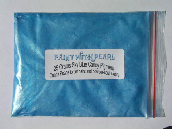 Sky Blue kandy Pearl in 25 Gram Bag.
