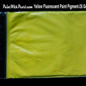 25 gram bag of yellow-fluorescent-paint-pigment
