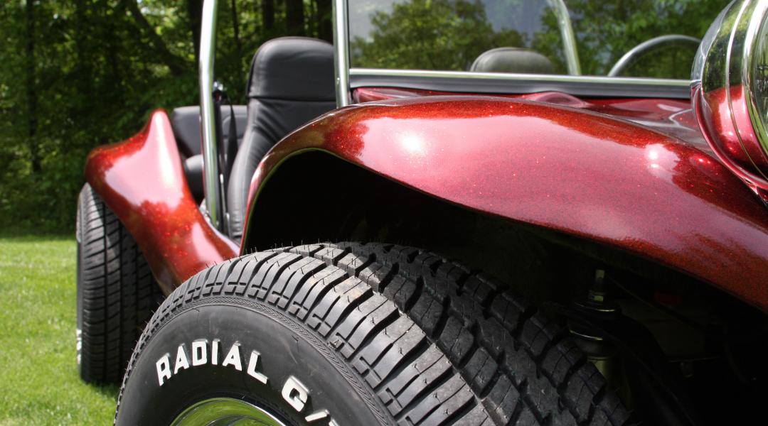 dune buggy with fire red flake