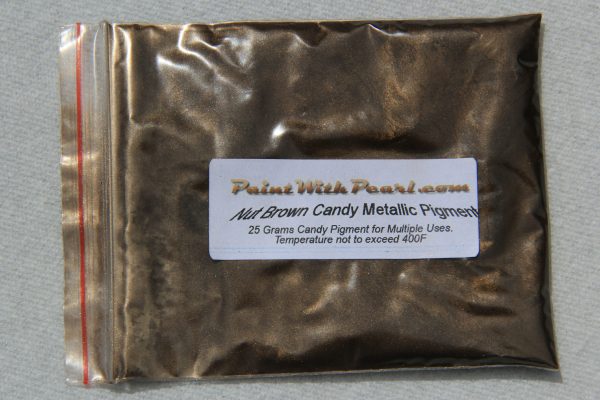 Nut Brown is a a straight brown kandy paint pearl with a reflective metallic quality.