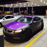 Purple kandy Metallic Pigment on car hood.