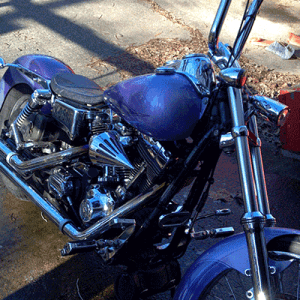 Using Purple kandy on a Chopper takes guts, but this guy pulled it off.
