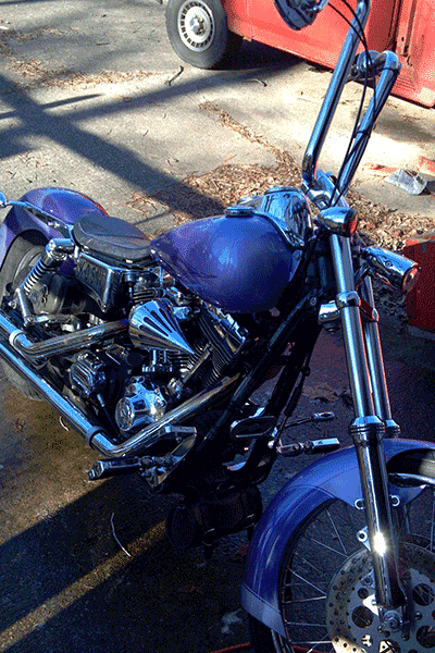 Using Purple kandy on a Chopper takes guts, but this guy pulled it off.