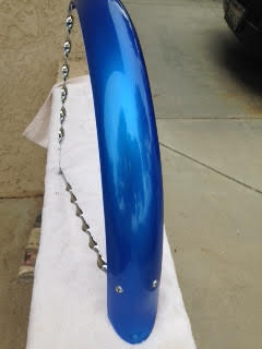 Royal-Sapphire Blue Kolor Pearls on Bike Fender.