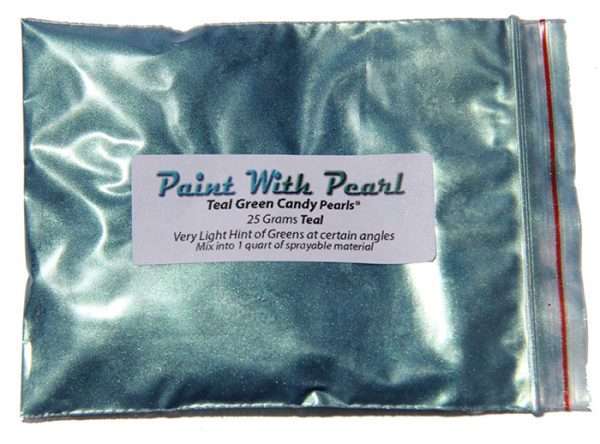 25 Gram Bag of Teal Kolor Pearls for kustom Paint , powder coat, Gelcoat, and other coatings.